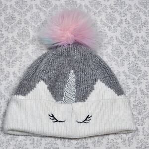 Kids Unicorn Rainbow Winter Hat